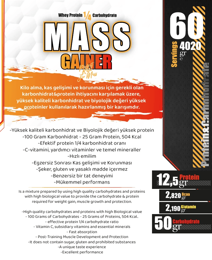 Nowup Nutrition Mass Gainer 4020 gr