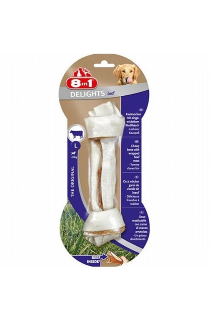 8in1 660442- Büyük Irk Köpekler Için Biftekli Burgu Kemik 85gr