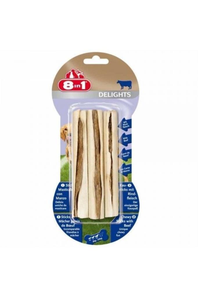 8in1 Delights Bones Biftekli Köpekler Için Sticks