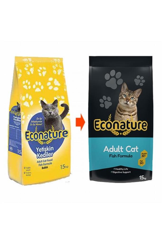 Econature Plus  Econature Plus Balıklı Yetişkin Kedi Maması 15 Kg