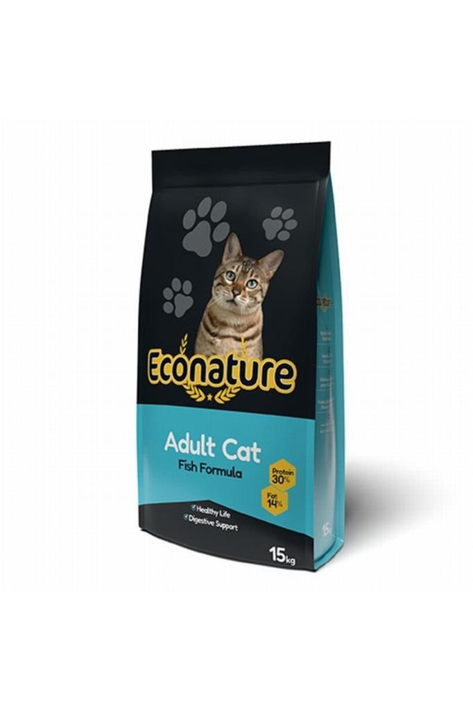 Econature Plus  Econature Plus Balıklı Yetişkin Kedi Maması 15 Kg