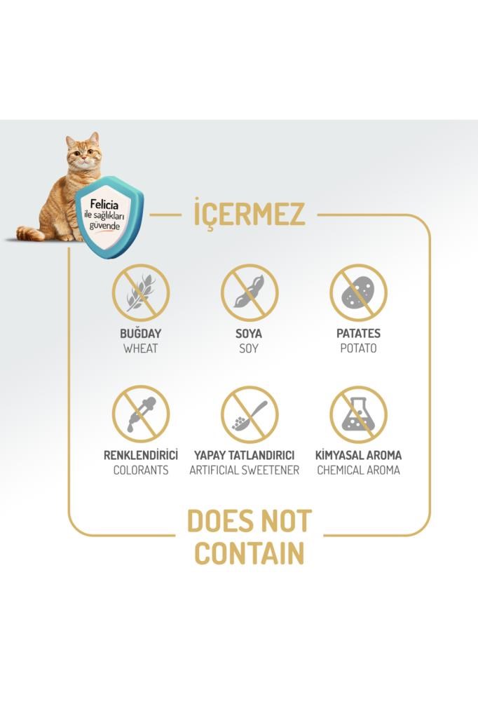 Felicia Kolajen Destekli Hipoalerjenik Somonlu Kısırlaştırılmış Yetişkin Kedi Maması 5KG