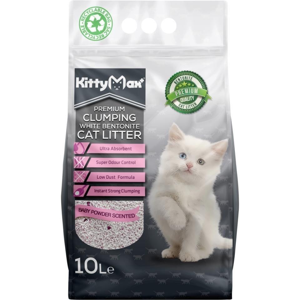 Kittymax KittyMax Bebek Pudra Kokulu İnce Taneli Kedi Kumu 10 lt