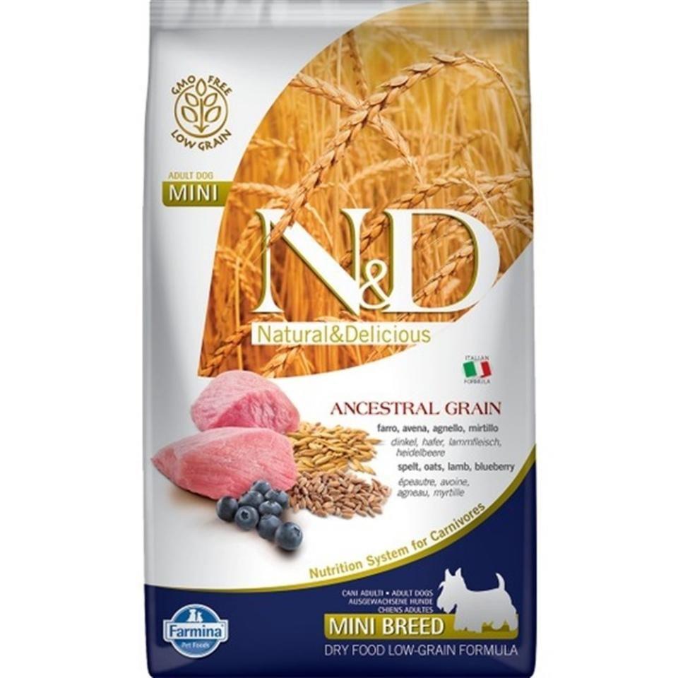 N&D N&D Düşük Tahıllı Kuzulu Küçük Irk Yetişkin Köpek Maması 7 kg