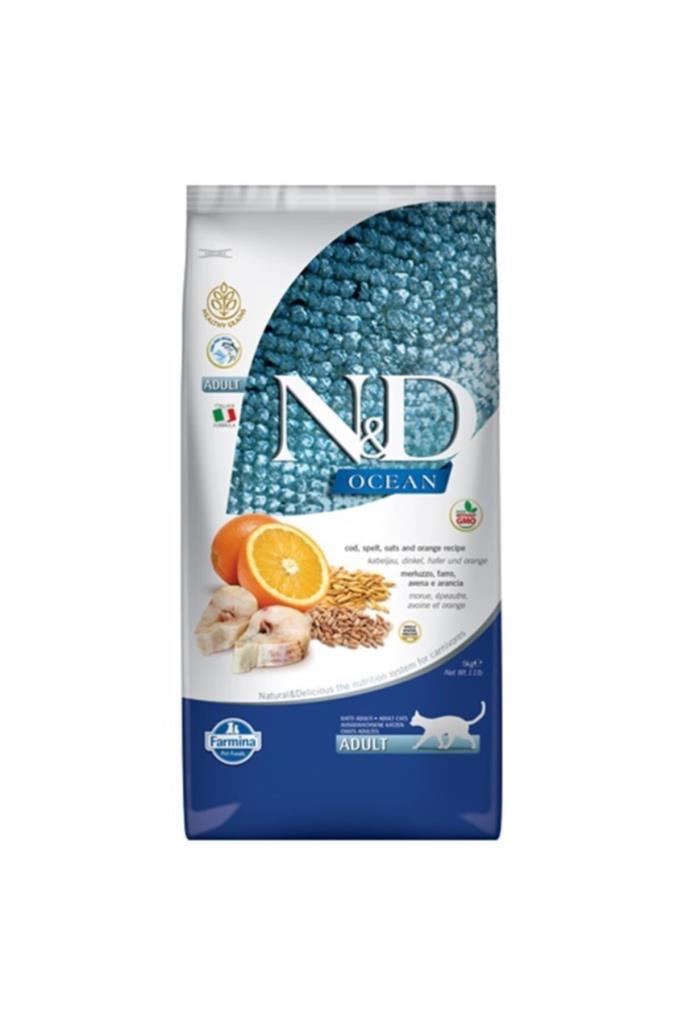 ND N&D Ocean Düşük Tahıllı Morina Balıklı ve Portakallı Yetişkin 5 kg