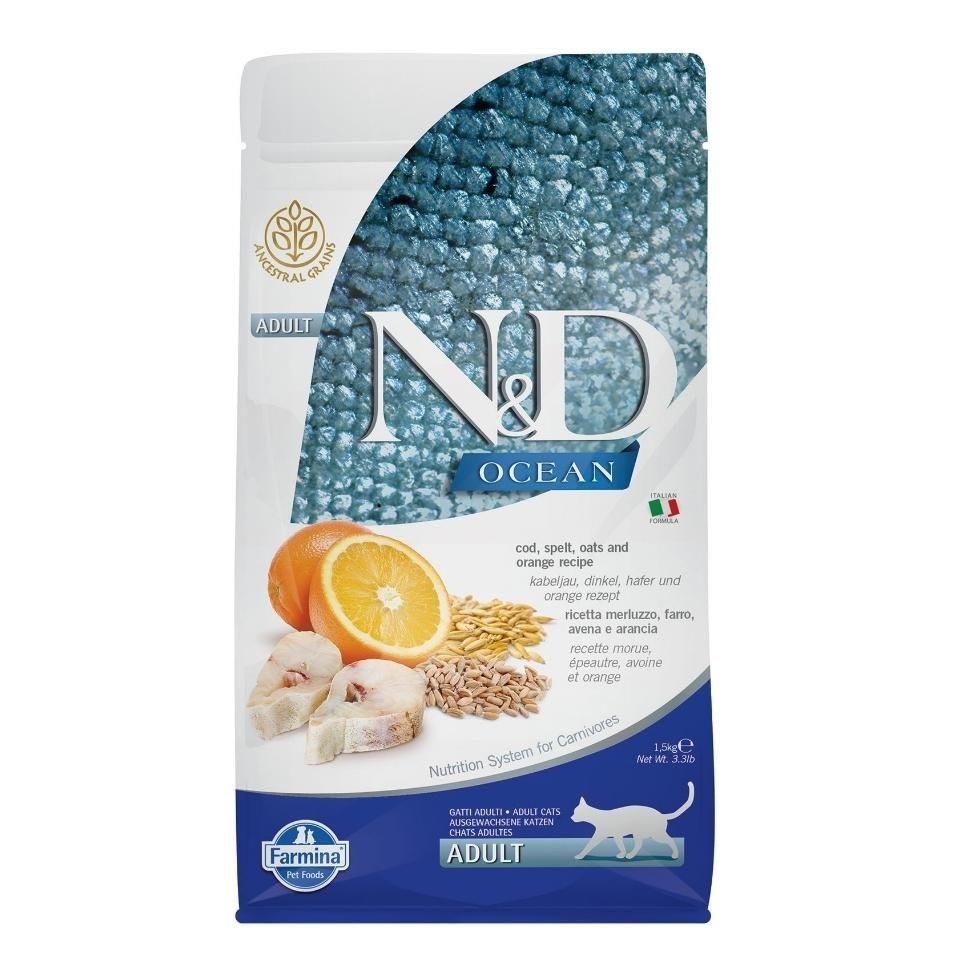ND N&D Ocean Ringa Balıklı Ve Portakallı Tahılsız Kısırlaştırılmış Kedi Maması 1,5 kg