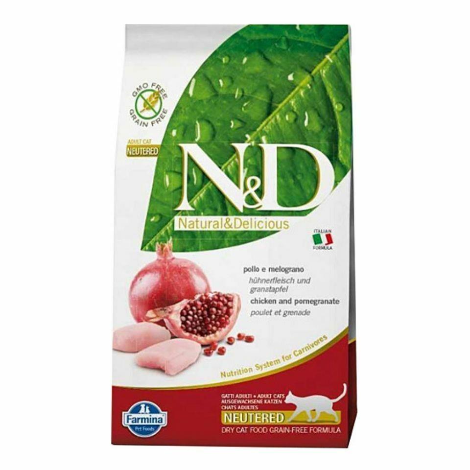 ND N&D Tahılsız Tavuklu Narlı Kısırlaştırılmış Yetişkin Kedi Maması 1,5 kg