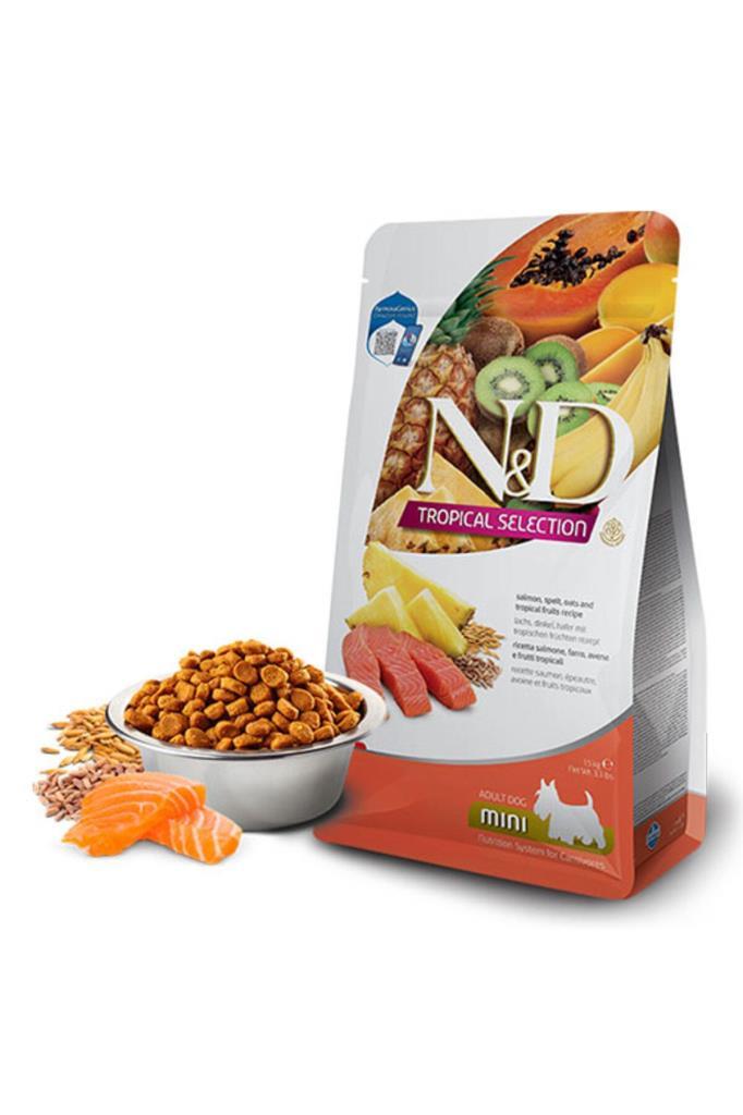 N&D N&D Tropical Selection Somonlu ve Tropikal Meyveli Mini Irk Yetişkin Köpek Maması 5 Kg