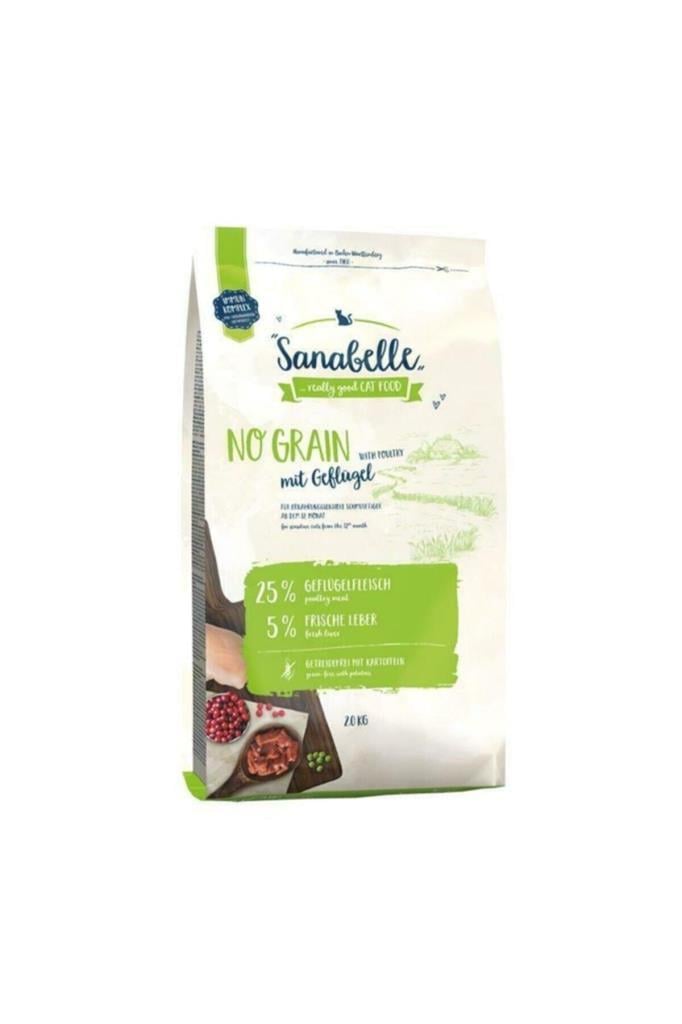 Sanabelle No Grain Poultry Tahılsız Kümes Hayvanlı Yetişkin Kedi Maması 2 Kg