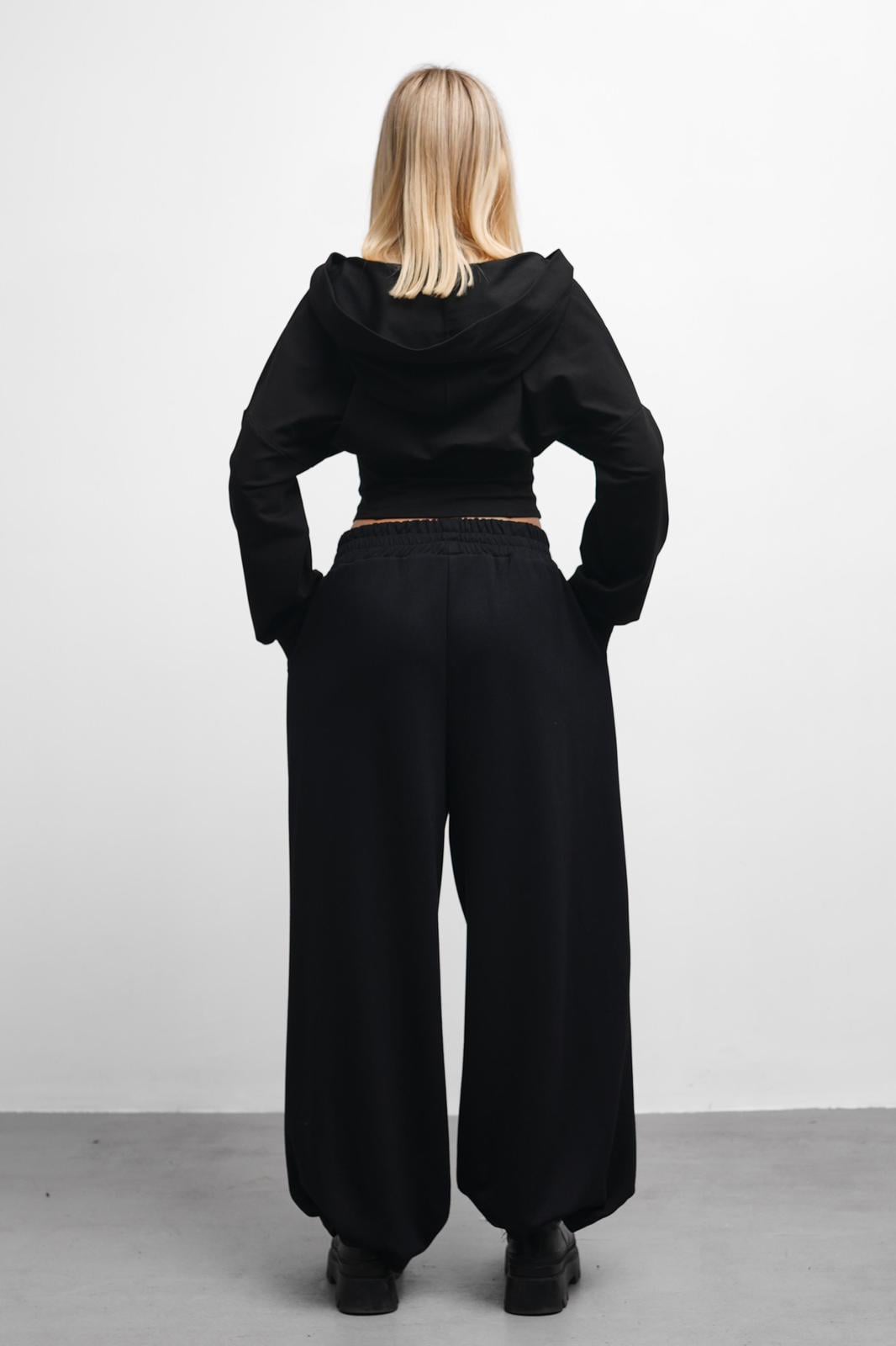 THEOW Dantel Detaylı Oversize Siyah Hırka