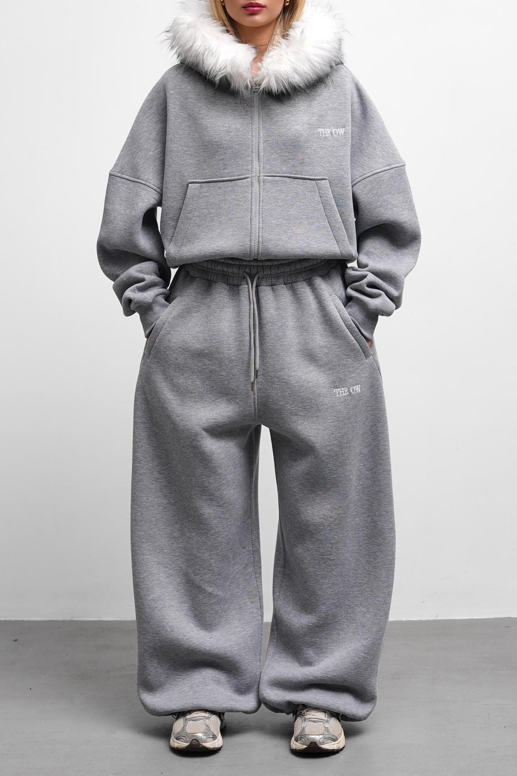 THEOW Kürk Detaylı Oversize Karmelanj Zip Hırka