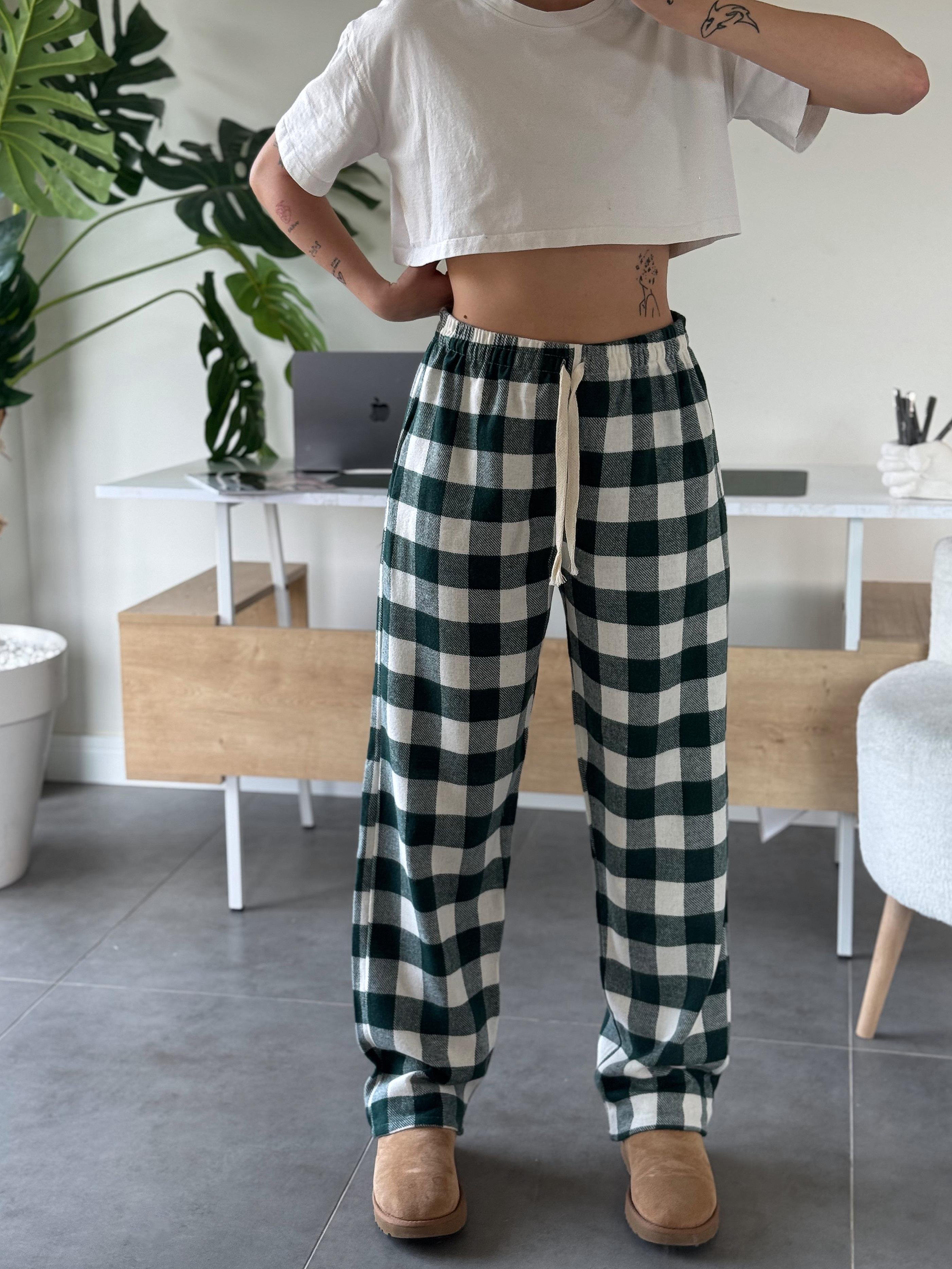 Darrel Unisex Yeşil Kareli Pijama Altı