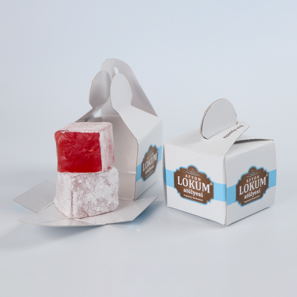 GÜL AROMALI DÖKME LOKUM (10 ADET TEKLİ KUTU İÇERİSİNDE)