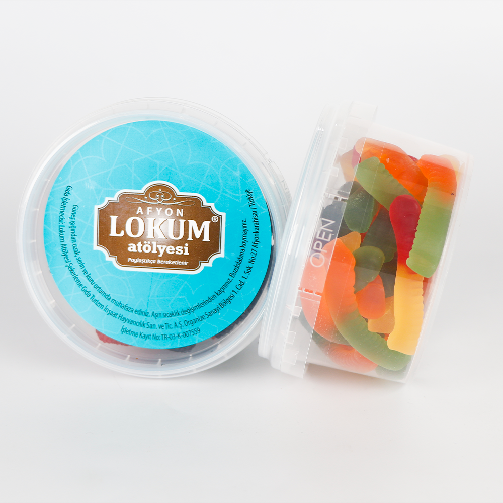 Karışık Meyve Aromalı Yumuşak Şeker (Solucan Şekilli) 120 G