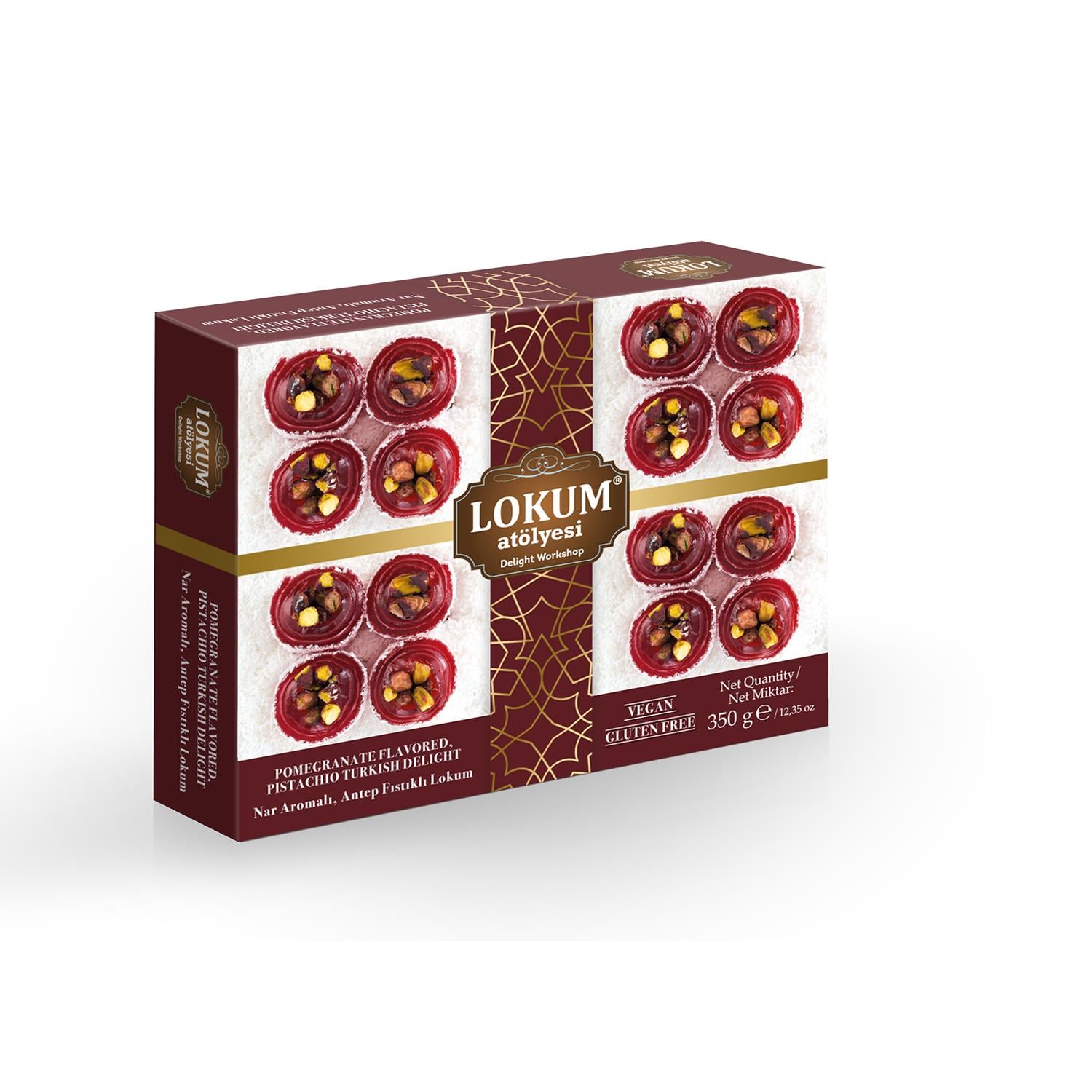 Nar Aromalı, Antep Fıstıklı Lokum 350g