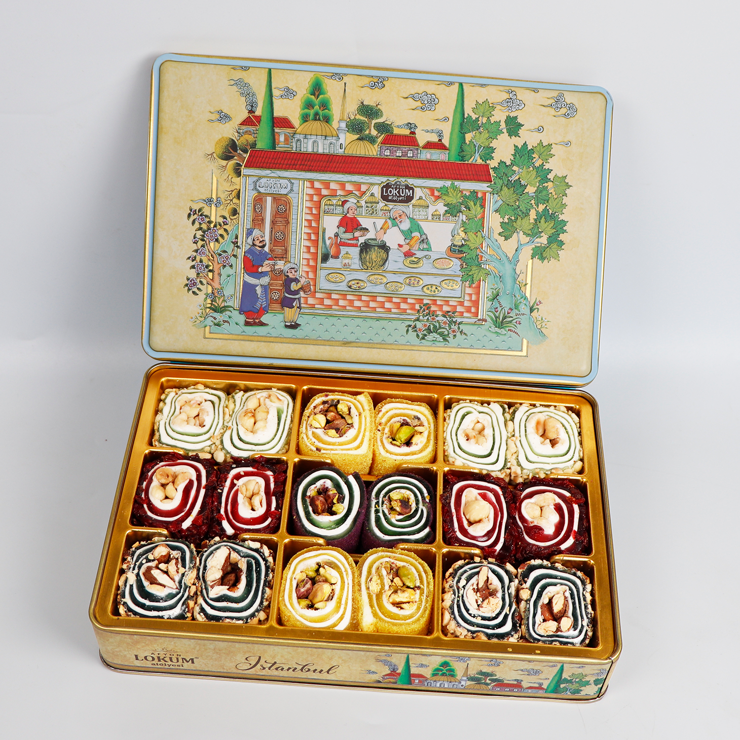 Princess Turkish Delight with Pistachio, Hazelnut, Almond, Tahini Halva 800g