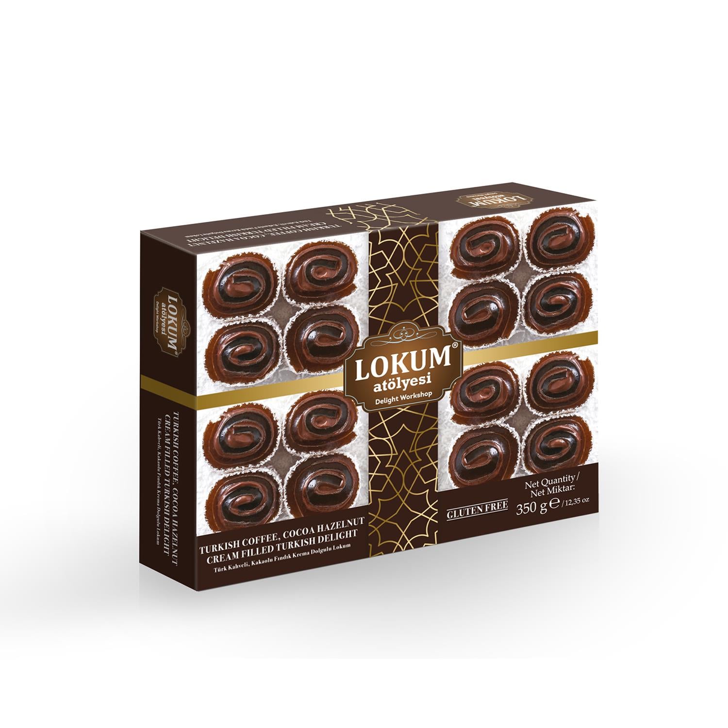 Türk Kahveli, Kakaolu Fındık Krema Dolgulu Lokum 350g