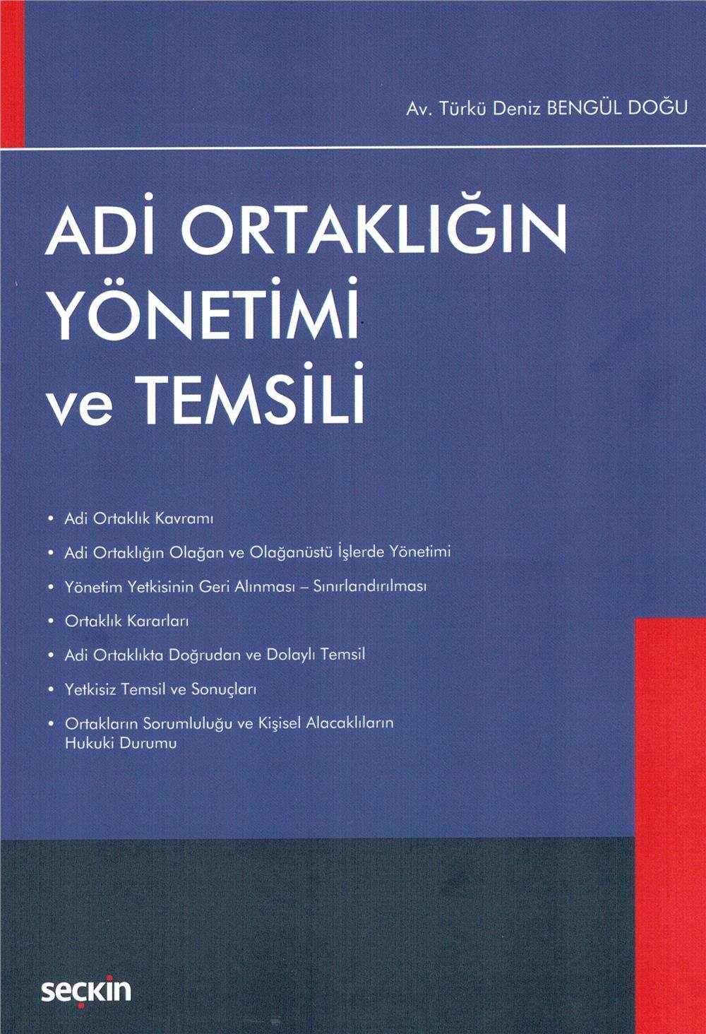 Adi Ortaklığın Yönetimi ve Temsili