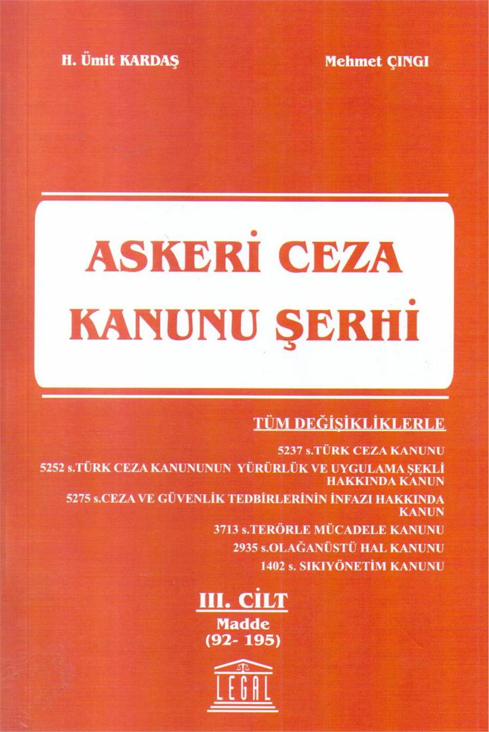 Askeri Ceza Kanunu Şerhi III. Cilt