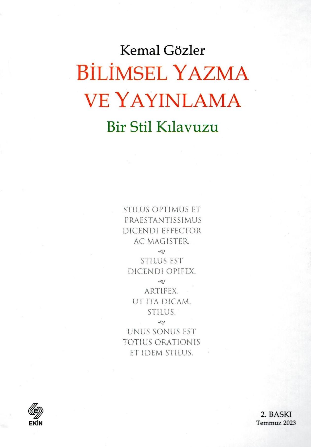 Bilimsel Yazma ve Yayınlama Bir Stil Klavuzu