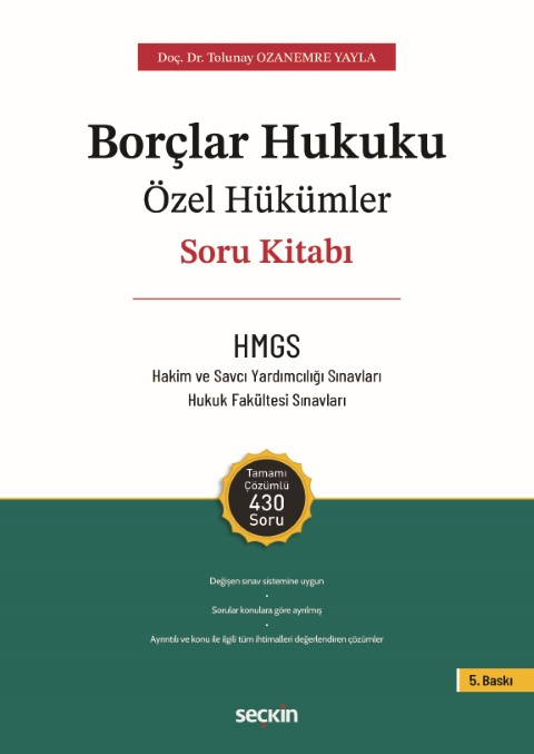Borçlar Hukuku Özel Hükümler - Soru Kitabı