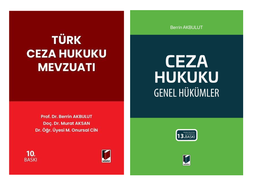 Ceza Hukuku Genel Hükümler + Türk Ceza Hukuku Mevzuatı | 2 Kitap Set