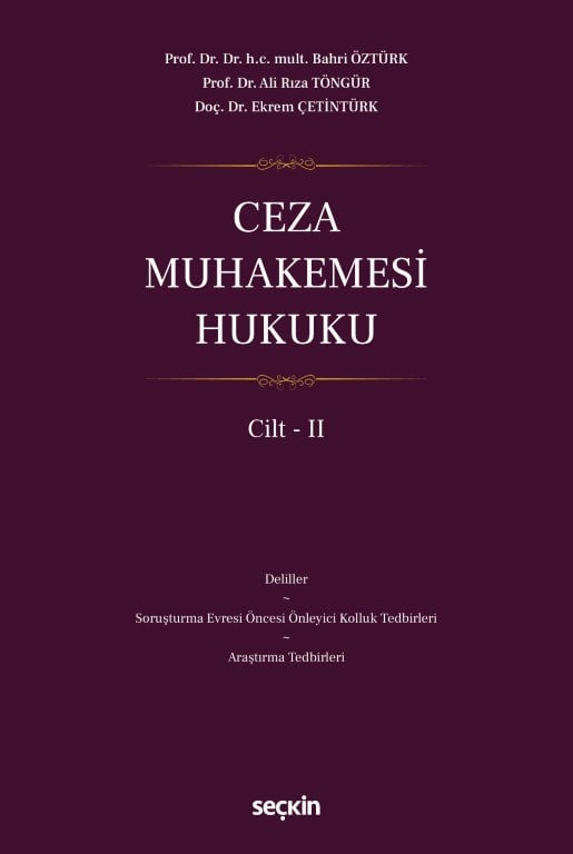 Ceza Muhakemesi Hukuku Cilt - II