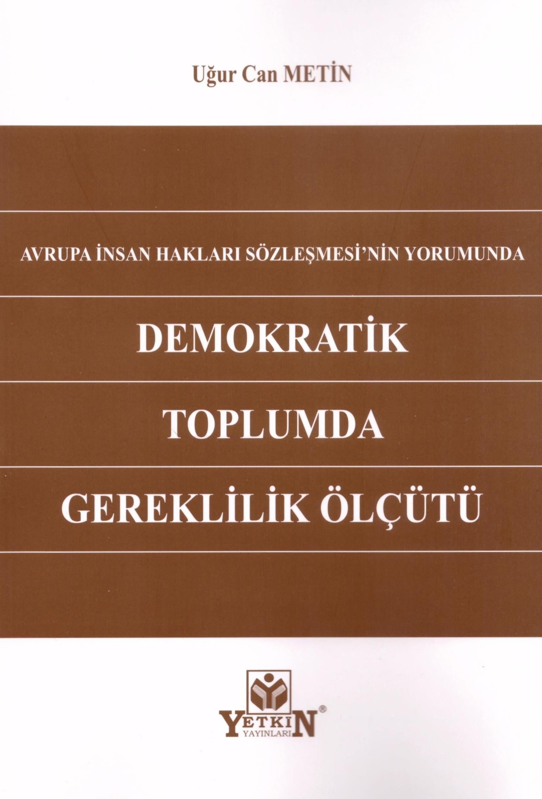 Demokratik Toplumda Gereklilik Ölçüsü
