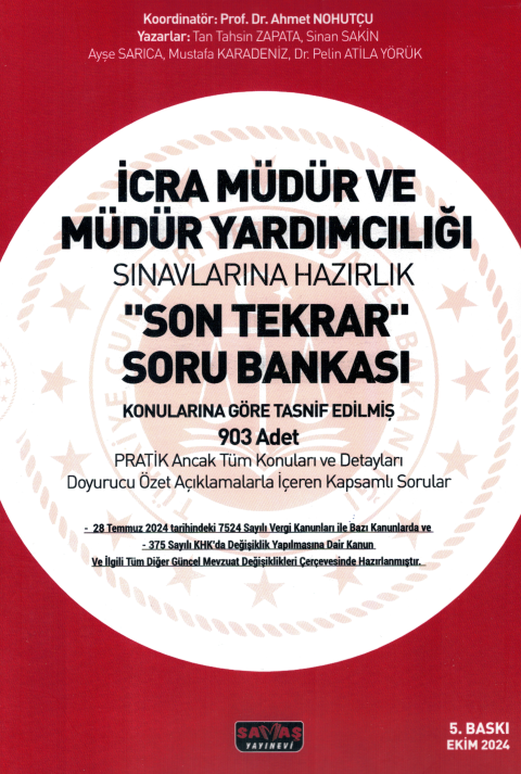 İcra Müdür ve Müdür Yardımcılığı Sınavlarına Hazırlık 