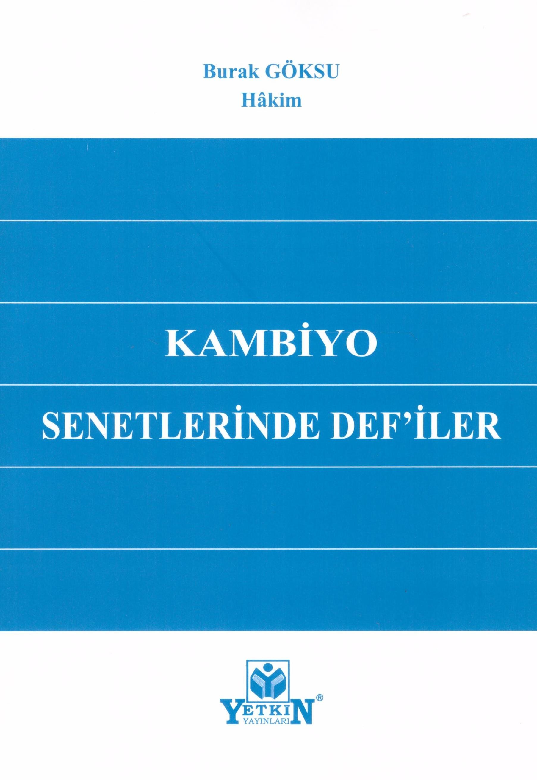 Kambiyo Senetlerinden Def'iler