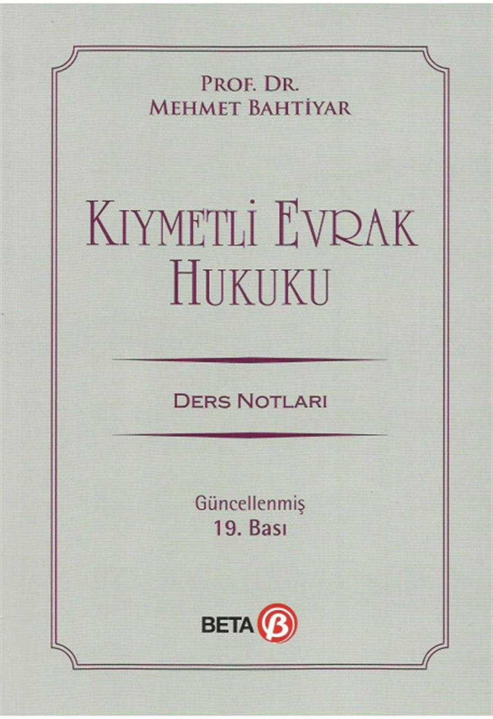 Kıymetli Evrak Hukuku