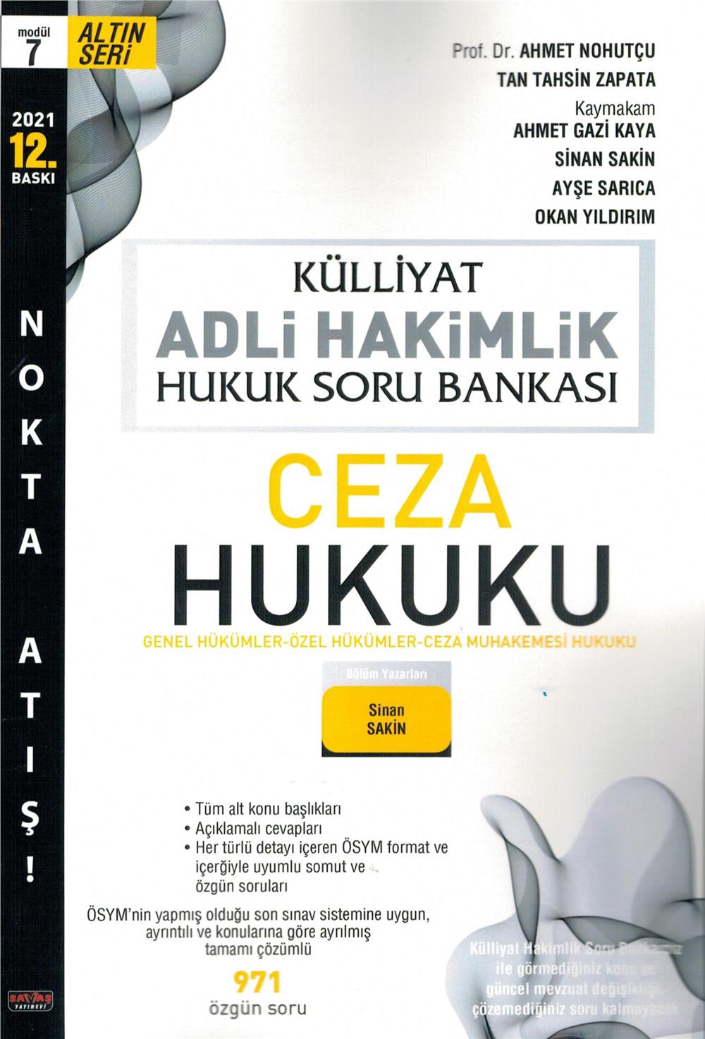 Külliyat Adli Hakimlik Hukuk Soru Bankası Ceza Hukuku (Modül:7)