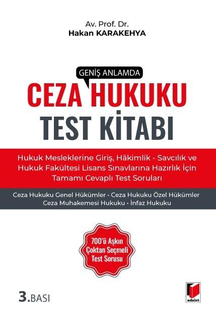 (Ön Sipariş) Geniş Anlamda Ceza Hukuku Test Kitabı
