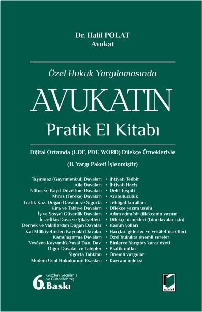 (Ön Sipariş) Özel Hukuk Yargılamasında Avukatın Pratik El Kitabı