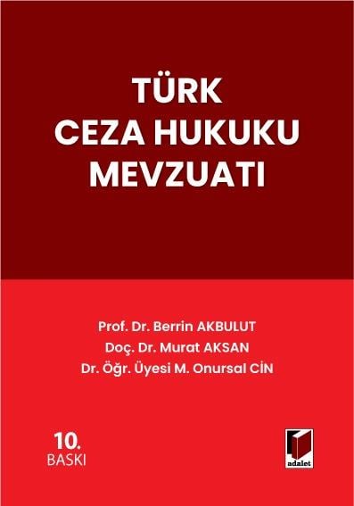 (Ön Sipariş) Türk Ceza Hukuku Mevzuatı