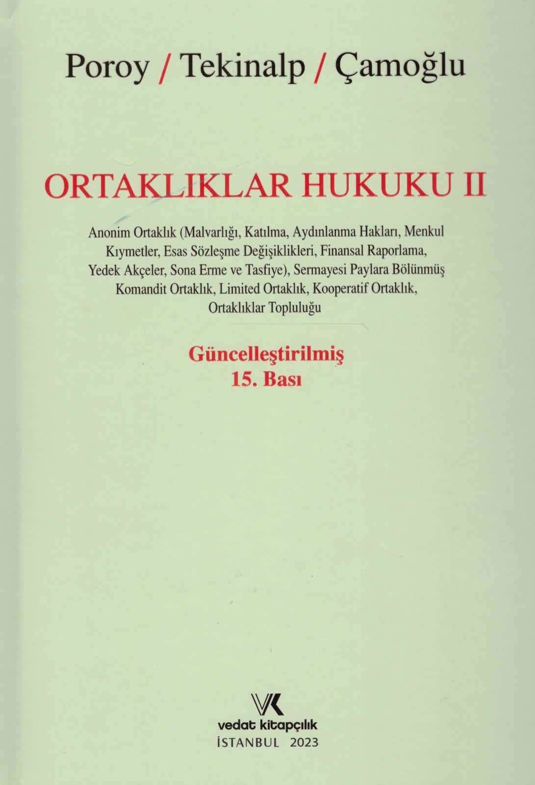 Ortaklıklar Hukuku II