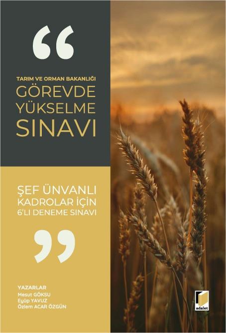 Tarım ve Orman Bakanlığı Görevde Yükselme Sınavı