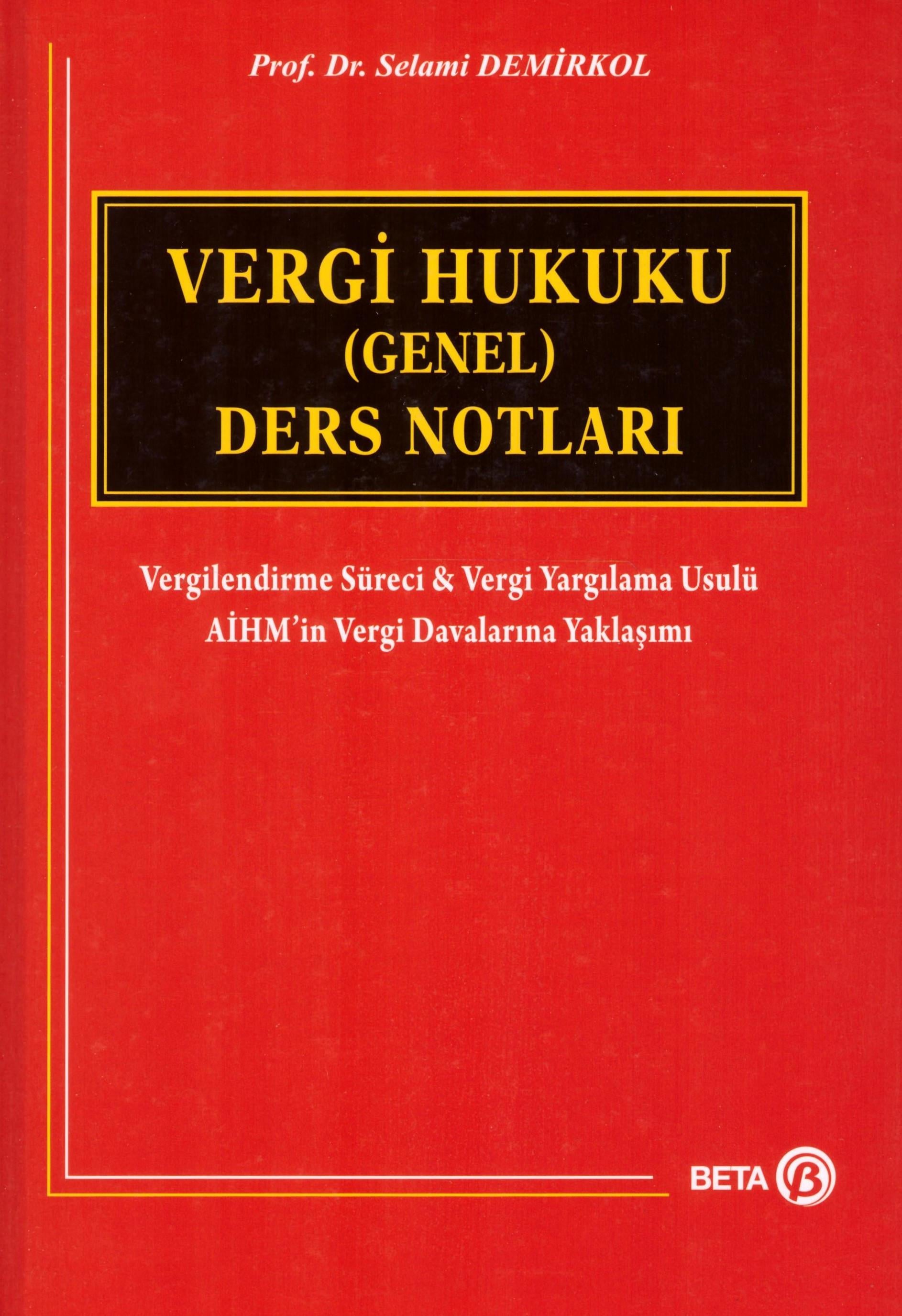 Vergi Hukuku (Genel) Ders Notları