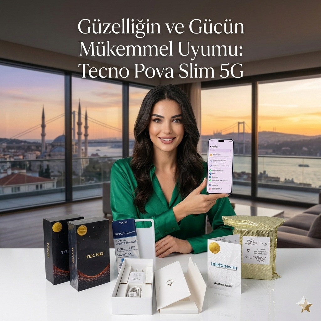 Tecno Pova Slim 5G 256 GB 8 GB Ram Beyaz İthalatçı Garantili