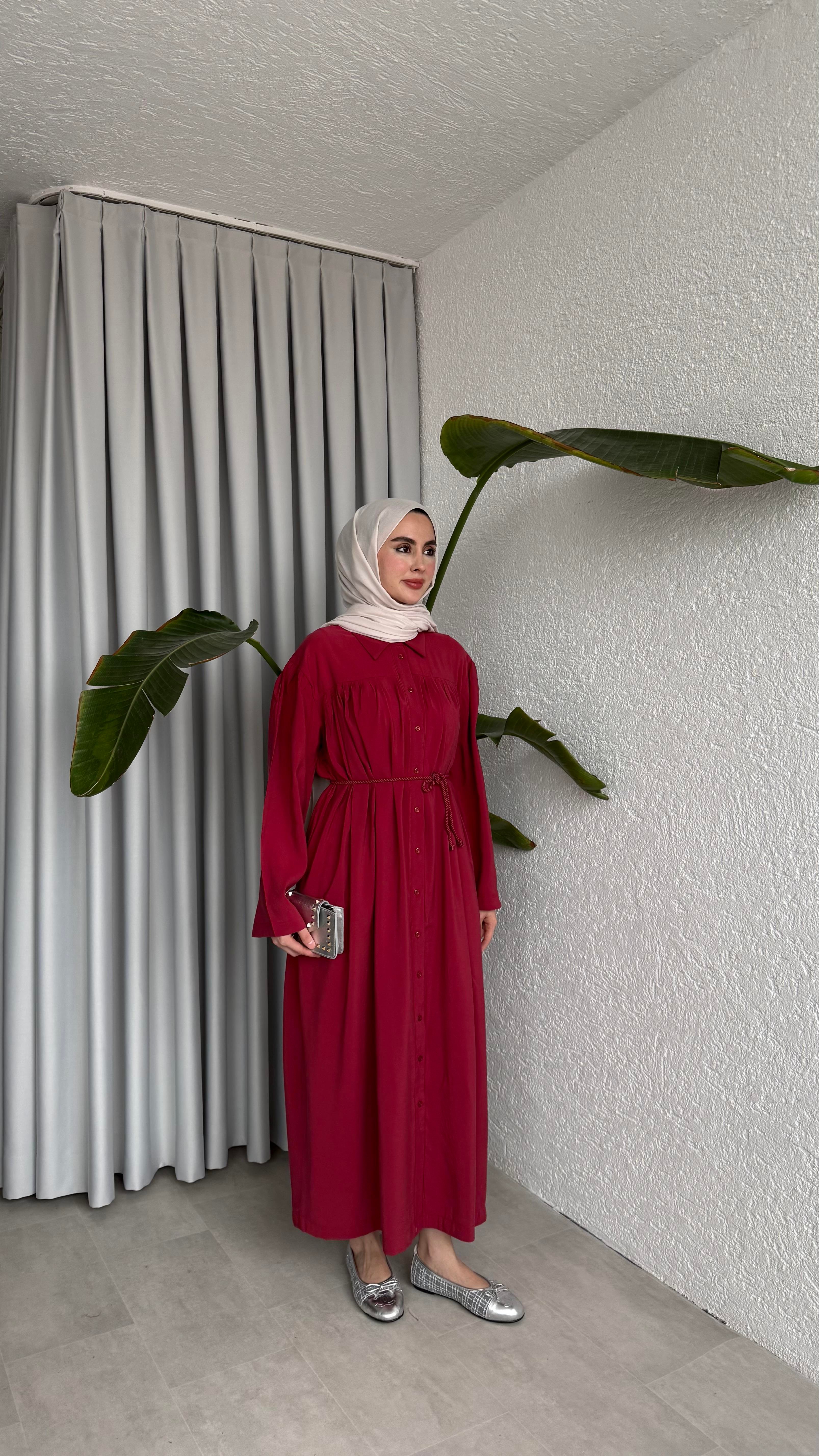 AHU ELBİSE - BORDO