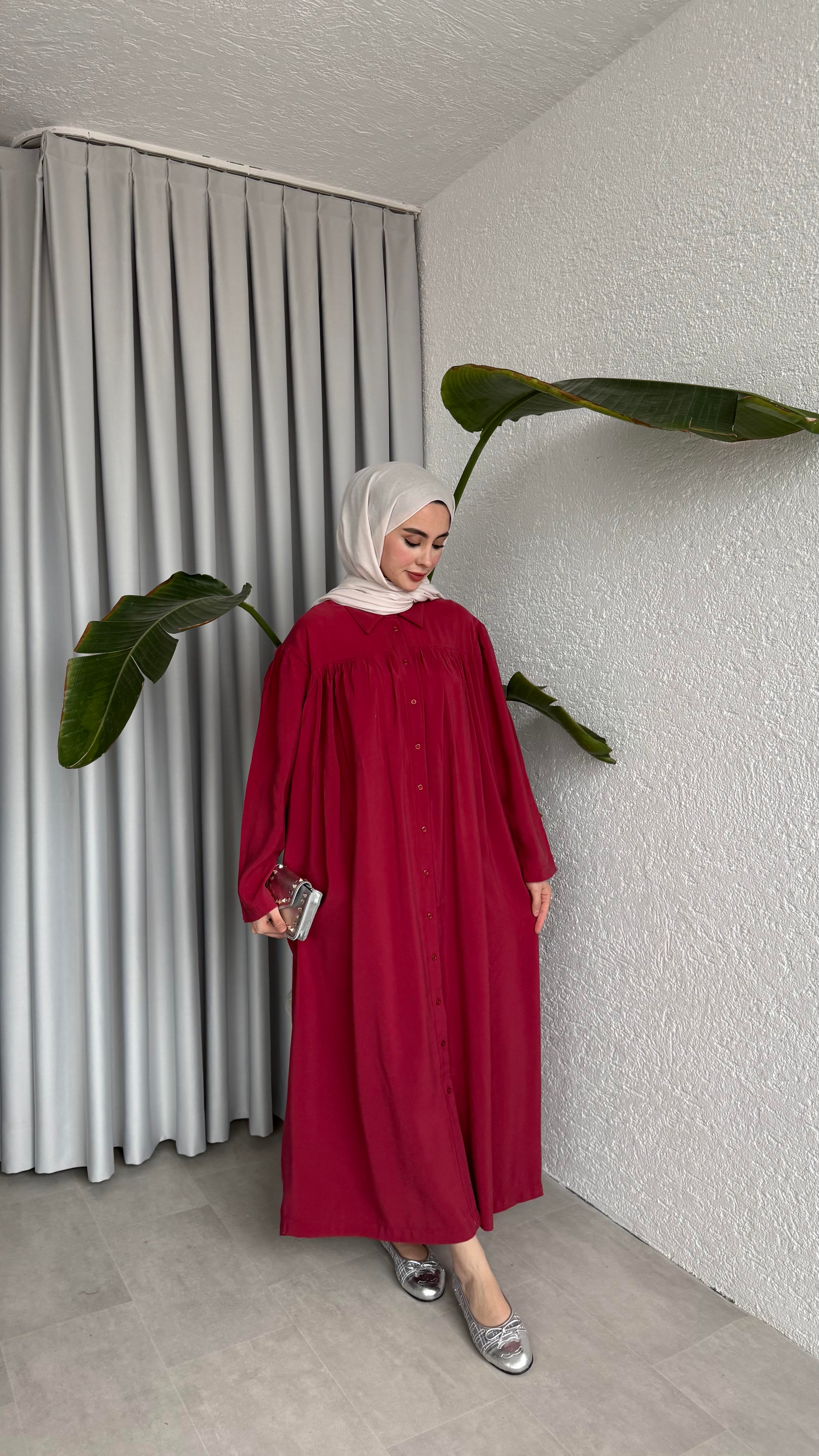 AHU ELBİSE - BORDO