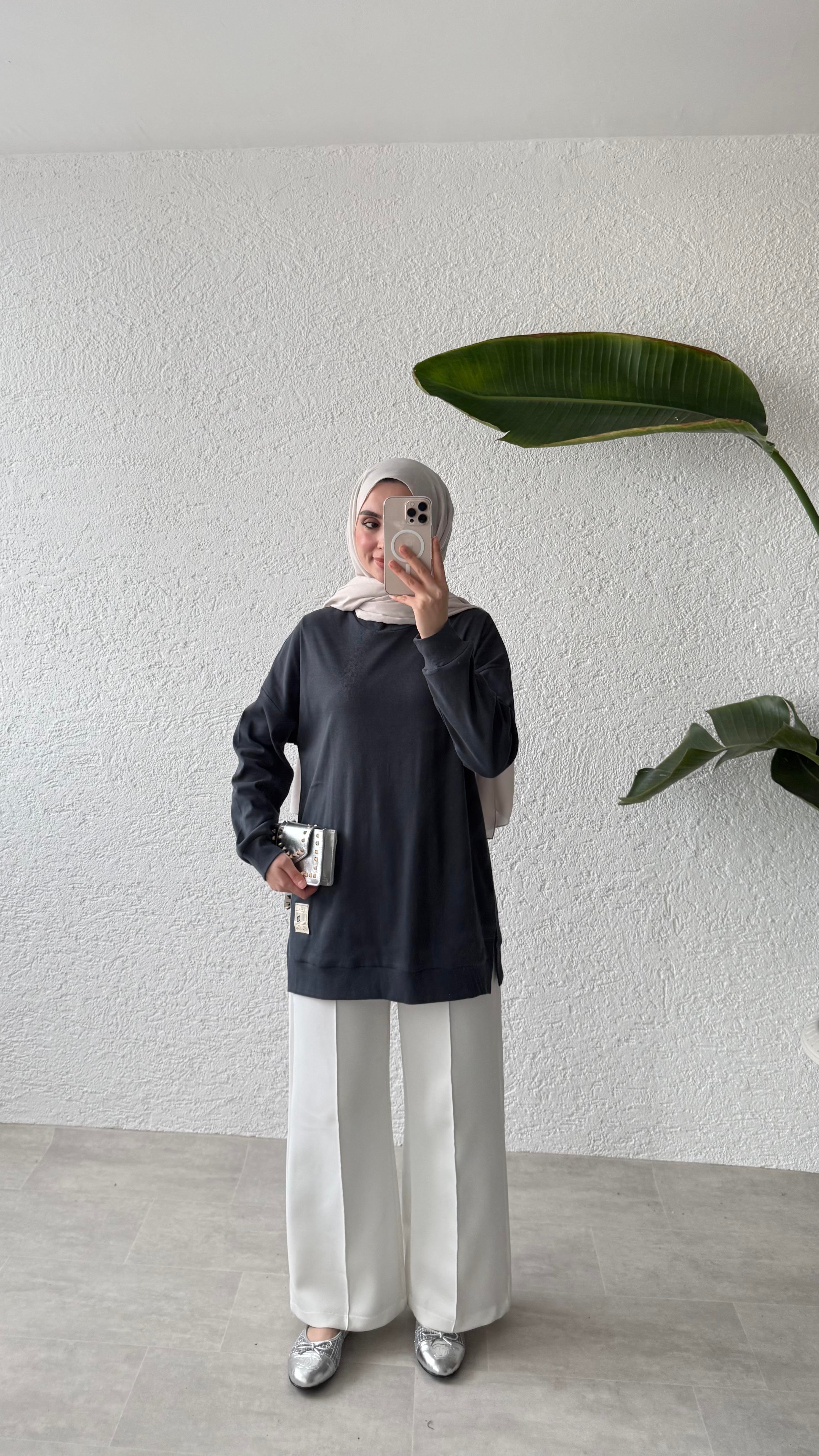 BASIC KAŞKORASE TUNİK - FÜME