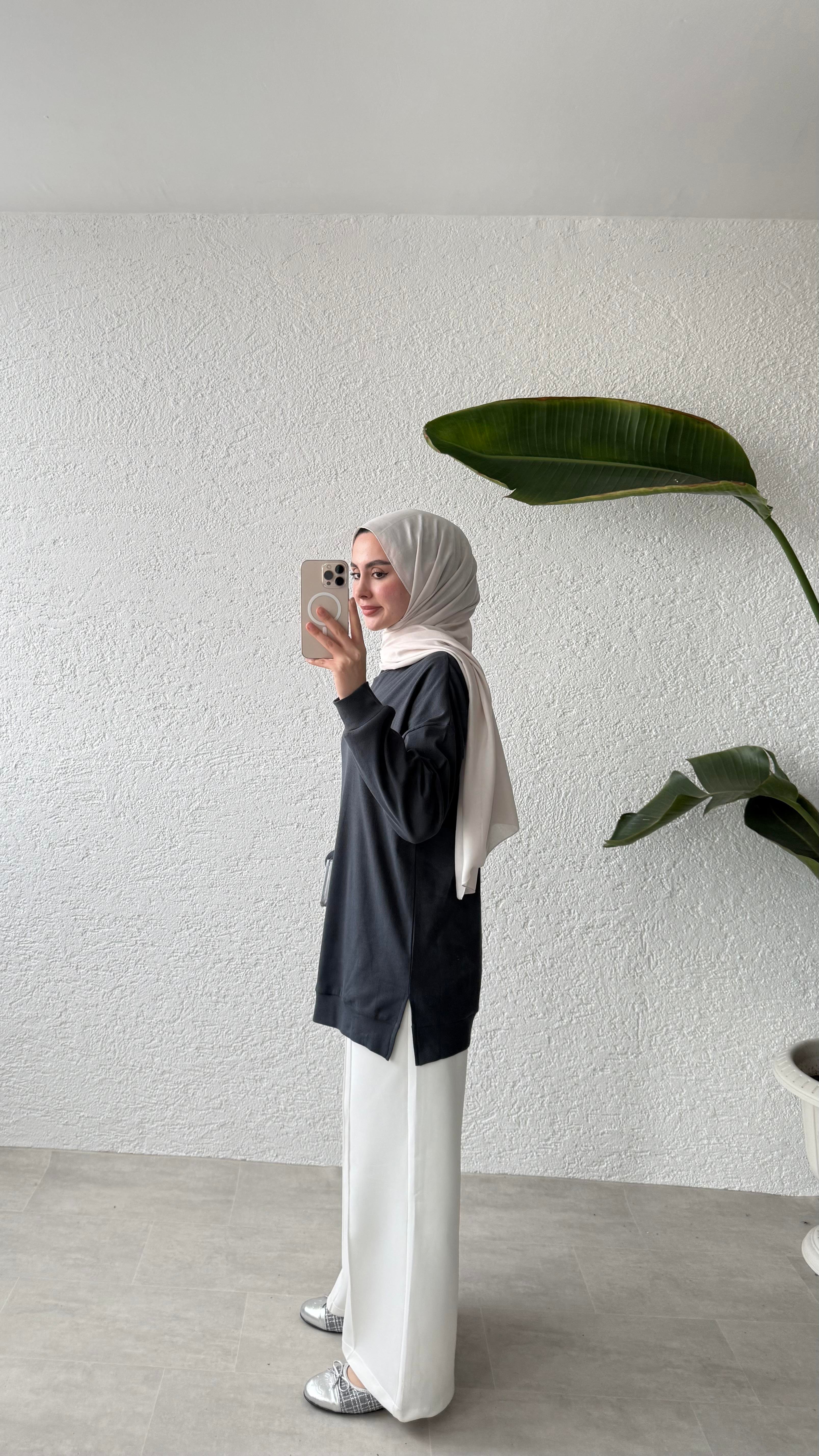 BASIC KAŞKORASE TUNİK - FÜME