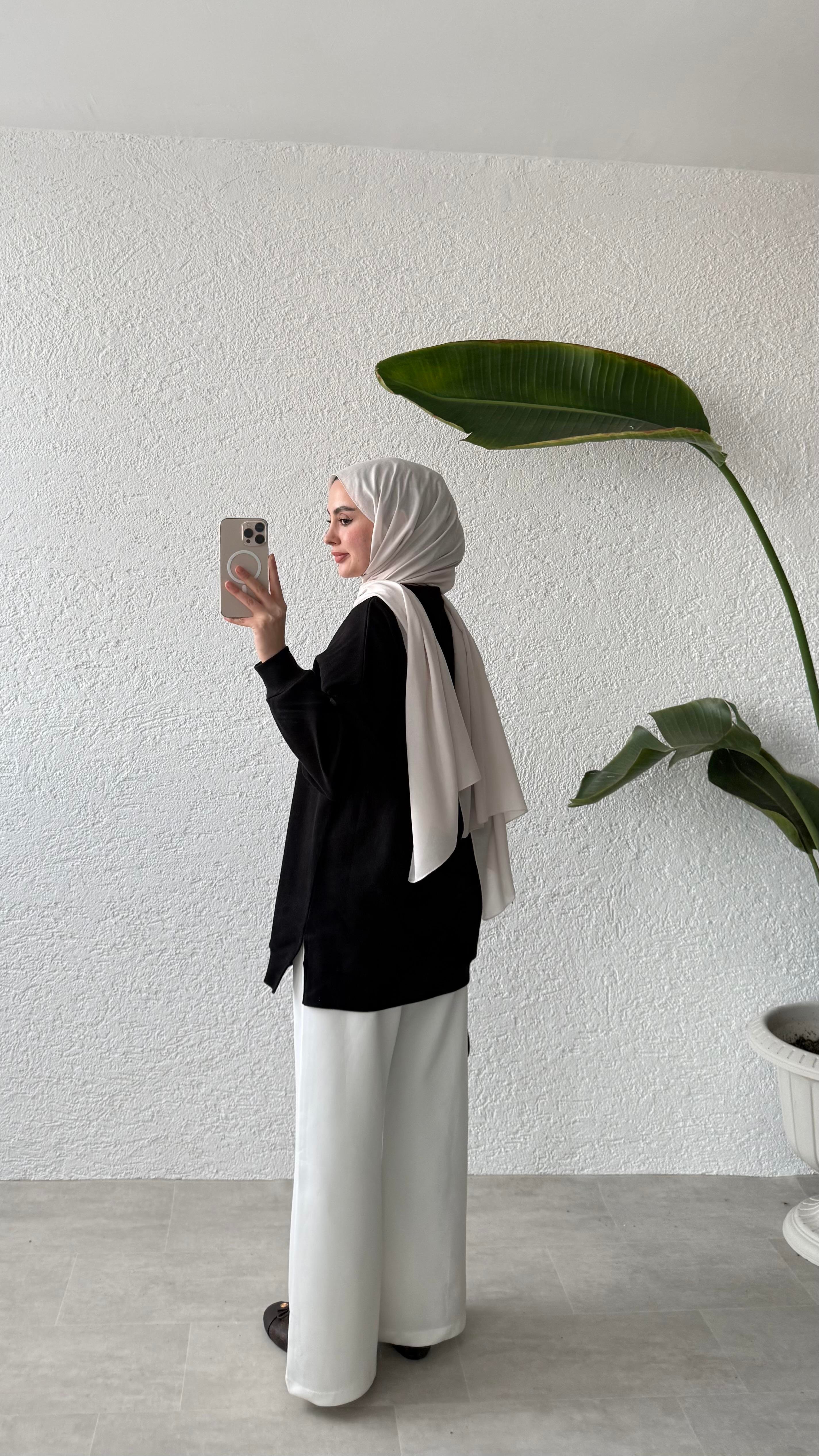 BASIC KAŞKORASE TUNİK - SİYAH