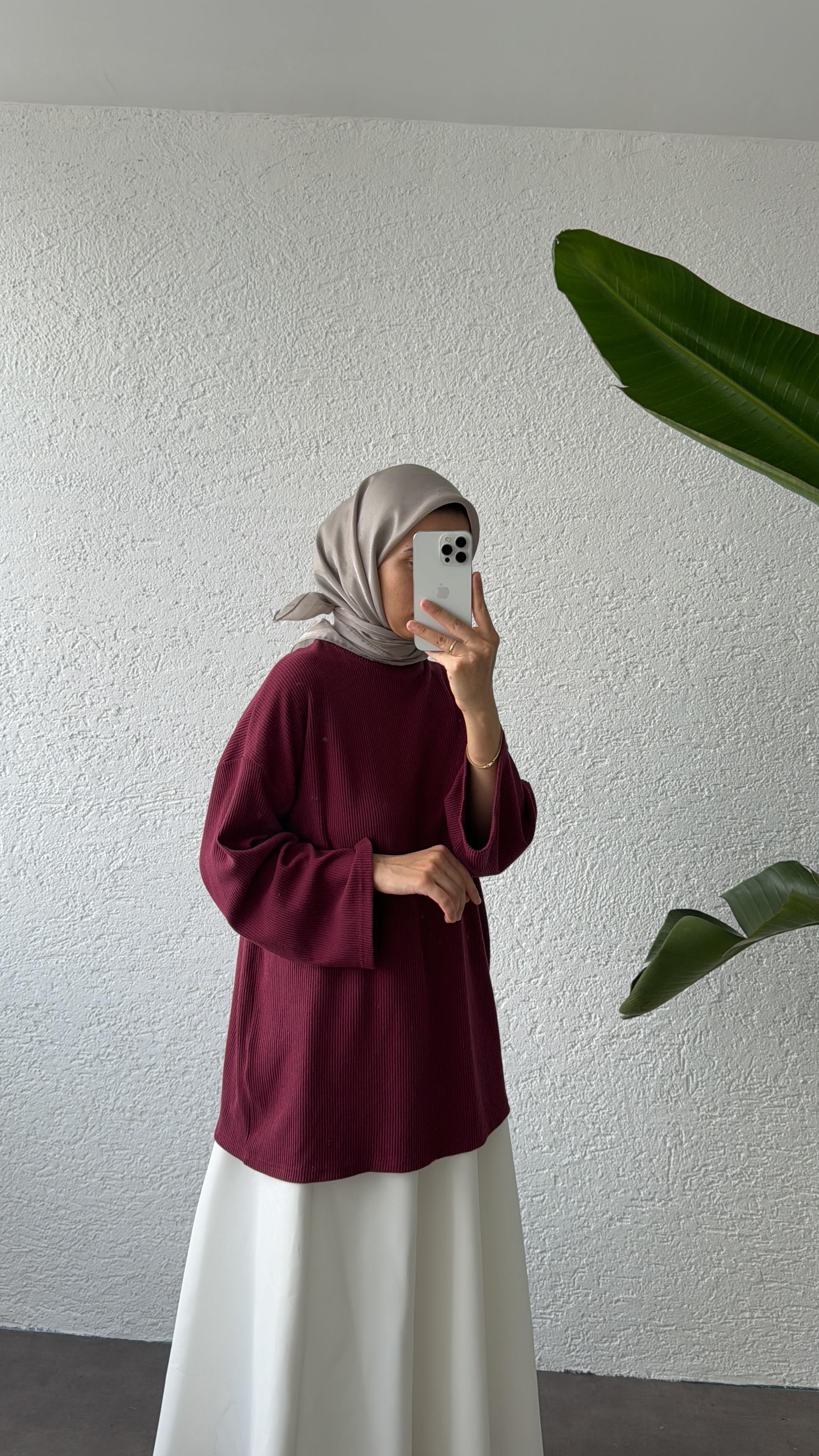 BİYELİ TUNİK - BORDO