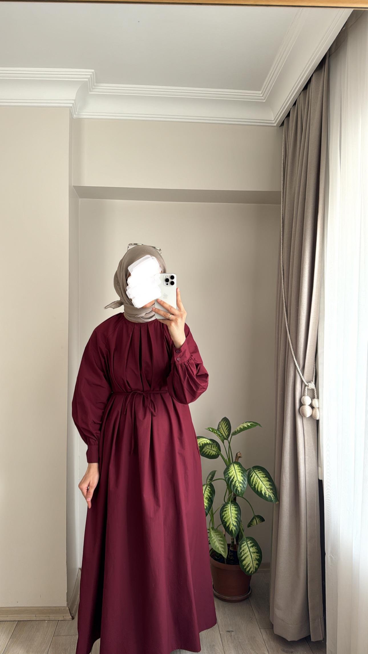 BOLEROLU ELBİSE BORDO