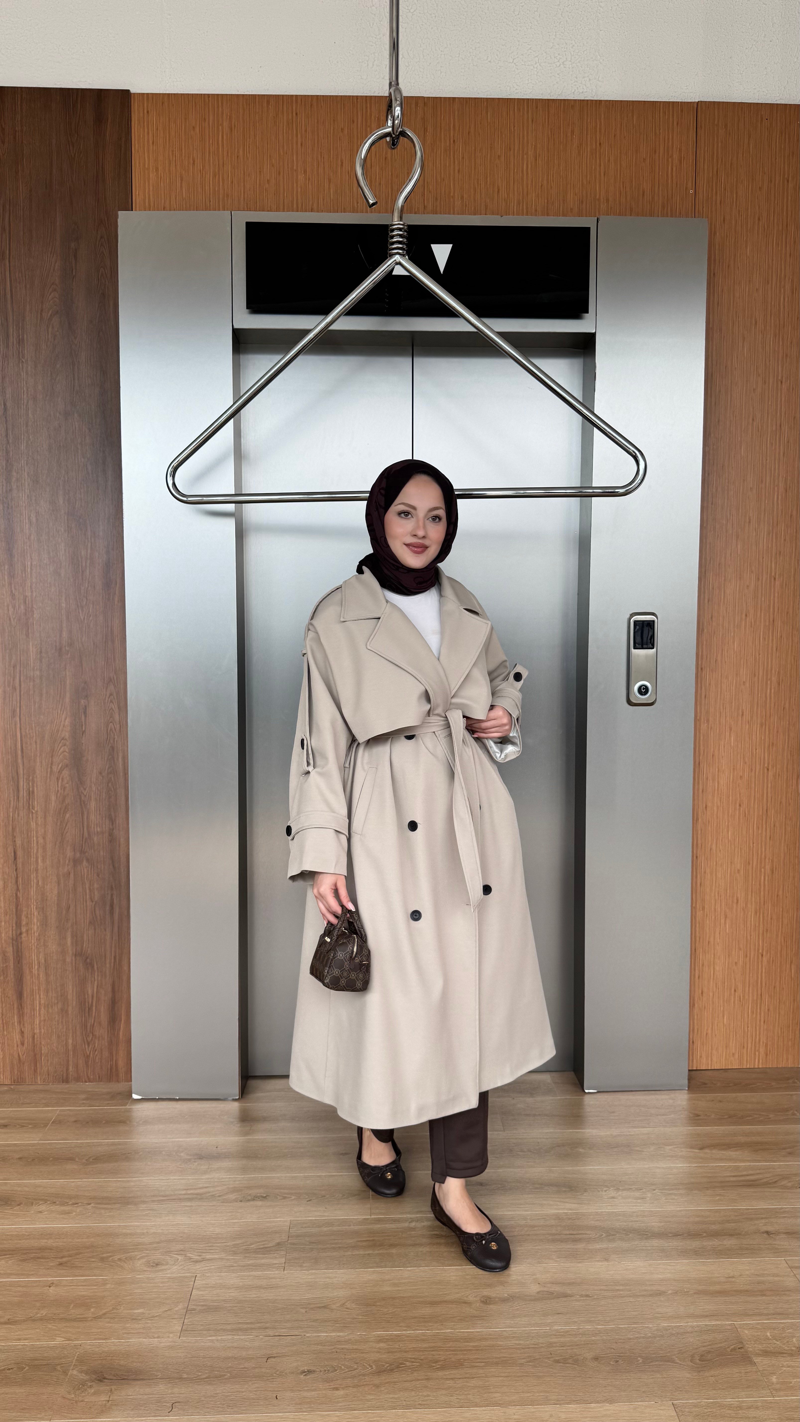 CASUAL ELEGANCE TRENÇKOT - BEJ