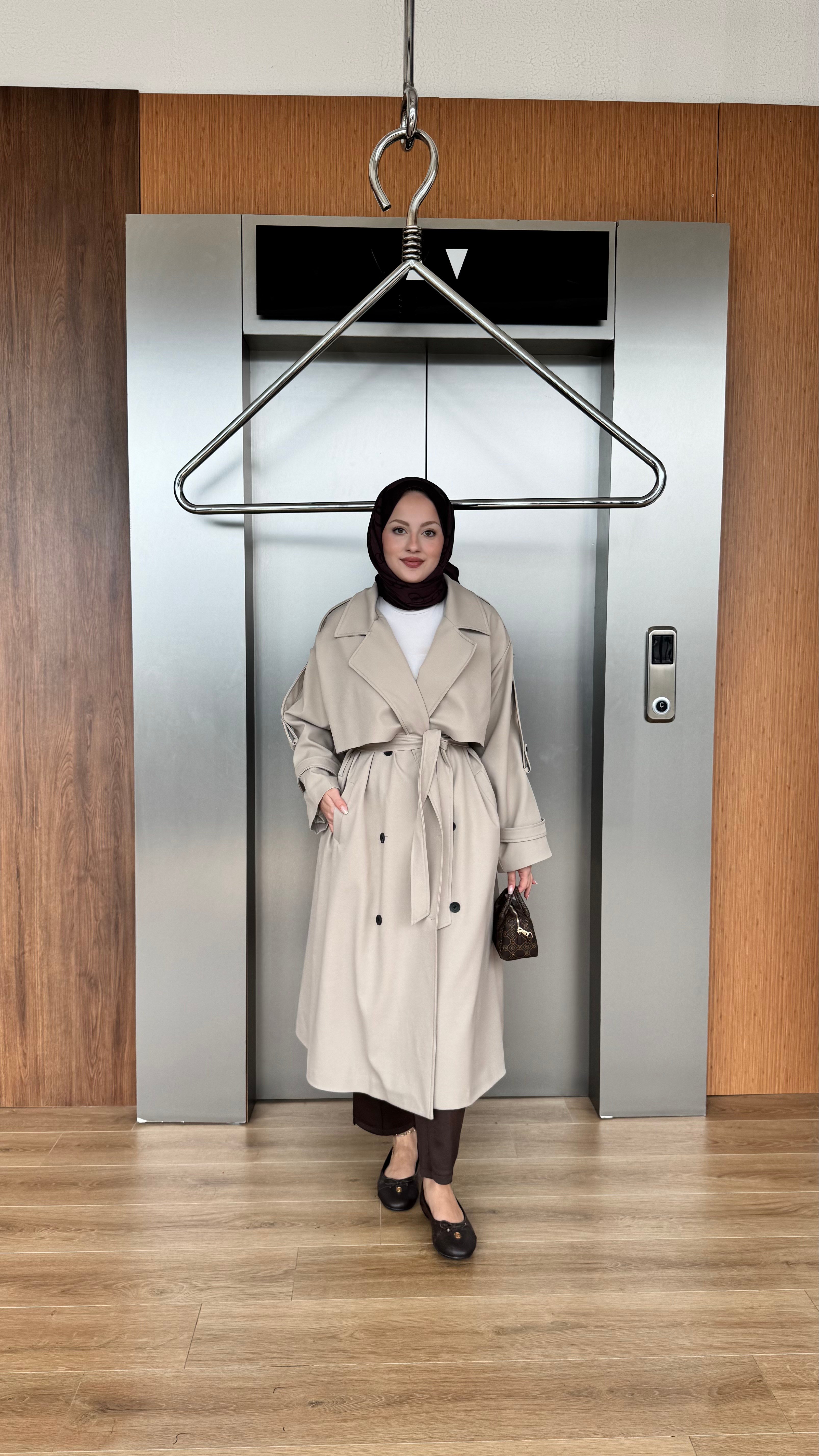CASUAL ELEGANCE TRENÇKOT - BEJ