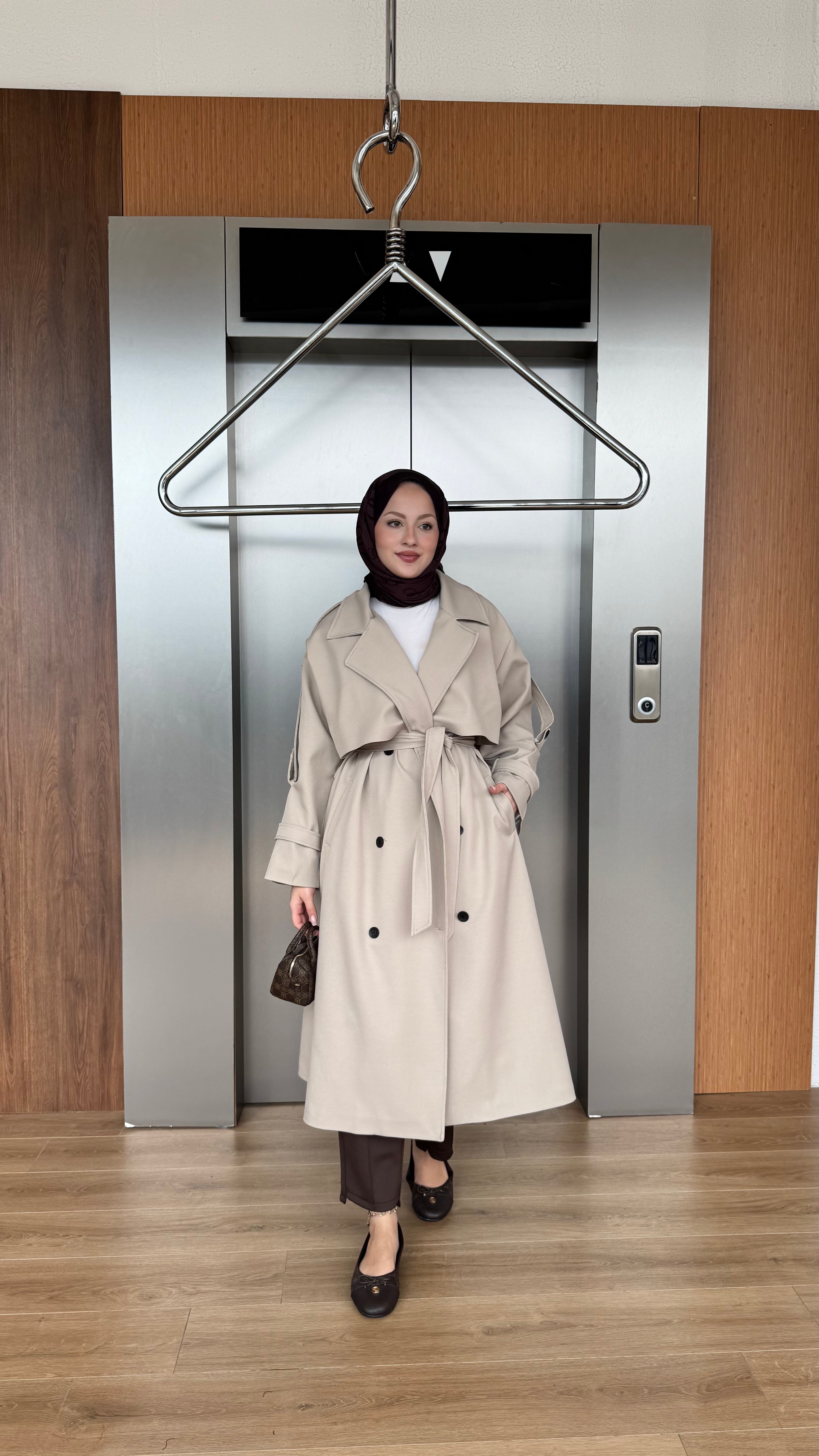 CASUAL ELEGANCE TRENÇKOT - BEJ