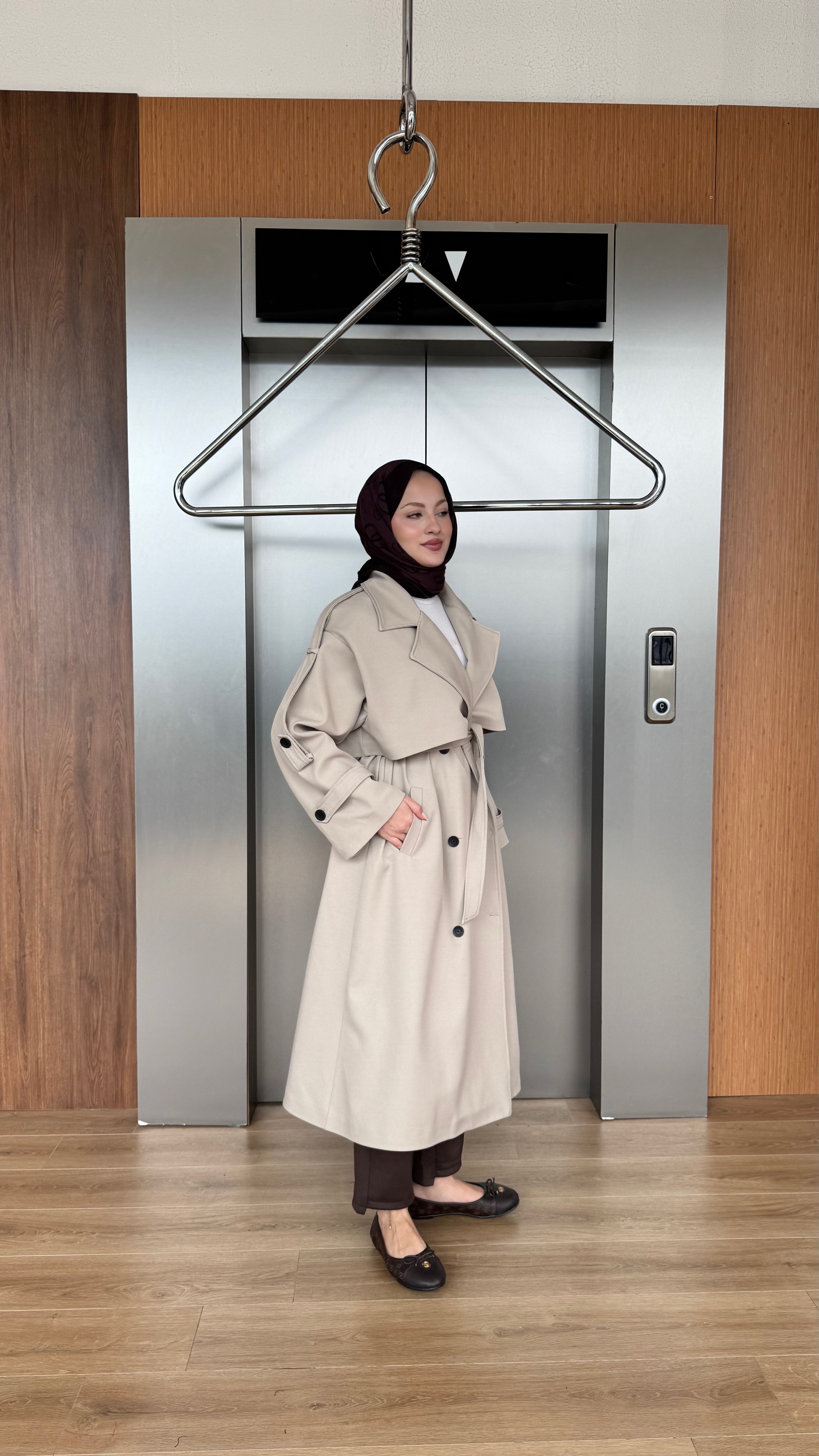 CASUAL ELEGANCE TRENÇKOT - BEJ